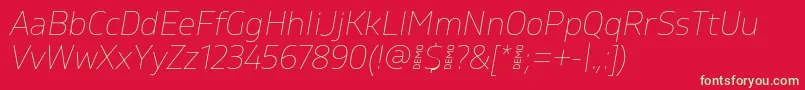 GilamThinitalicdemo Font – Green Fonts on Red Background