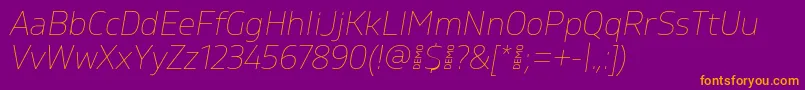 GilamThinitalicdemo Font – Orange Fonts on Purple Background