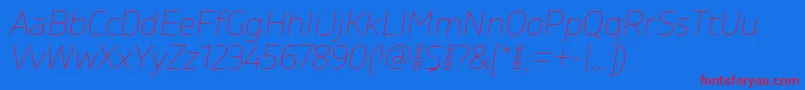 More about GilamThinitalicdemo Font GilamThinitalicdemo Font – Red Fonts on Blue Background