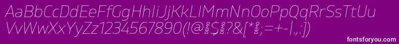 GilamThinitalicdemo Font – White Fonts on Purple Background