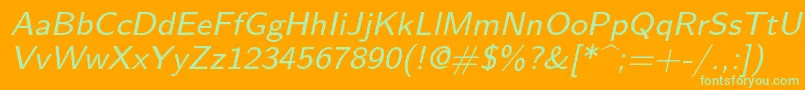 More about Lmsans8Oblique Font Lmsans8Oblique Font – Green Fonts on Orange Background