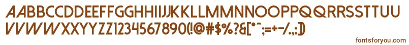 Шрифт DolceVitaHeavyBold – коричневые шрифты на белом фоне