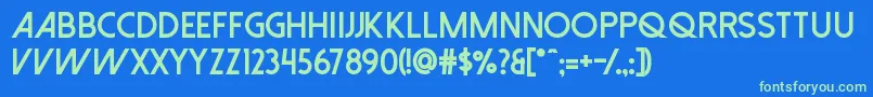 DolceVitaHeavyBold Font – Green Fonts on Blue Background