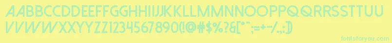 DolceVitaHeavyBold Font – Green Fonts on Yellow Background