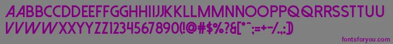 Шрифт DolceVitaHeavyBold – фиолетовые шрифты на сером фоне