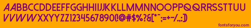 Шрифт DolceVitaHeavyBold – фиолетовые шрифты на оранжевом фоне