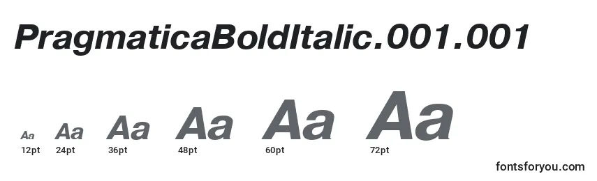 PragmaticaBoldItalic.001.001 Font Sizes