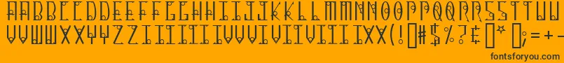 13oclock Font – Black Fonts on Orange Background