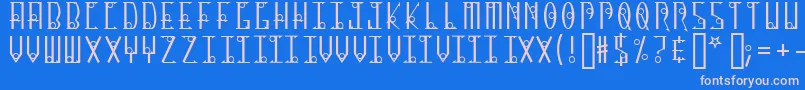 フォント13oclock – ピンクの文字、青い背景