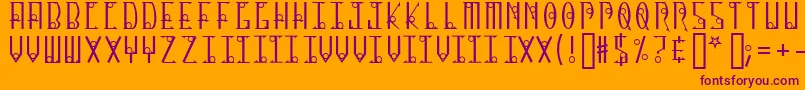 13oclock Font – Purple Fonts on Orange Background