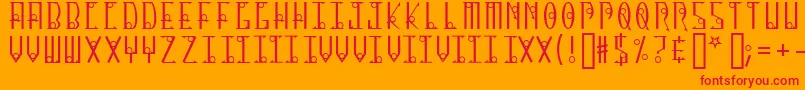 13oclock Font – Red Fonts on Orange Background