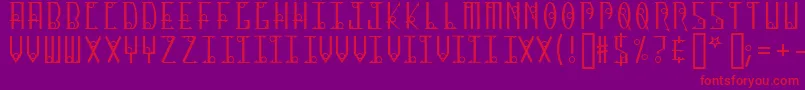 13oclock Font – Red Fonts on Purple Background