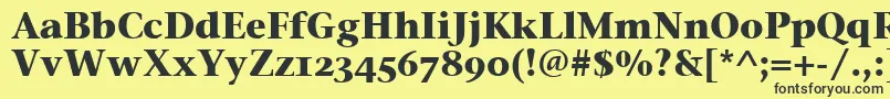 StoneSerifOsItcTtBold Font – Black Fonts on Yellow Background