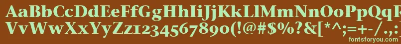 Шрифт StoneSerifOsItcTtBold – зелёные шрифты на коричневом фоне