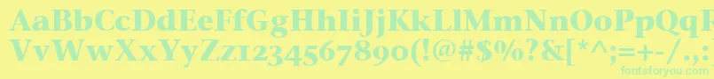 StoneSerifOsItcTtBold Font – Green Fonts on Yellow Background