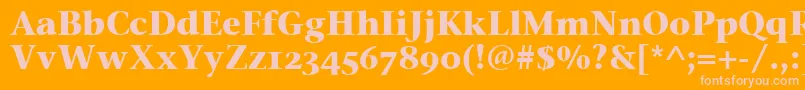 StoneSerifOsItcTtBold Font – Pink Fonts on Orange Background