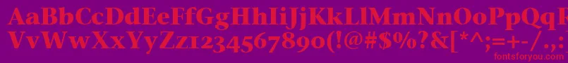 StoneSerifOsItcTtBold Font – Red Fonts on Purple Background