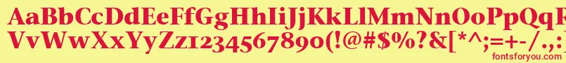 StoneSerifOsItcTtBold Font – Red Fonts on Yellow Background