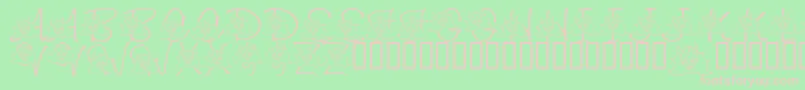 LmsIWannaBeASuperhero Font – Pink Fonts on Green Background