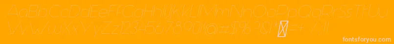 Saiba mais sobre a fonte AspergitLightItalic Fonte AspergitLightItalic – fontes rosa em um fundo laranja