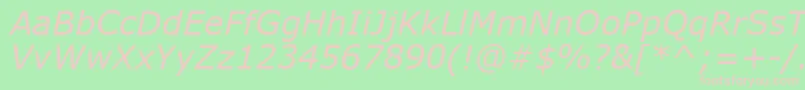 Verdanai Font – Pink Fonts on Green Background