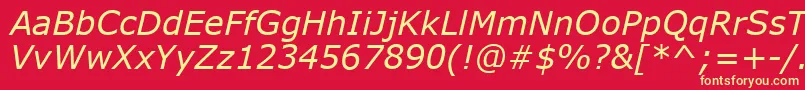 Verdanai Font – Yellow Fonts on Red Background