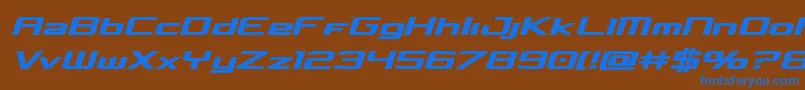 Concielianboldsemital Font – Blue Fonts on Brown Background