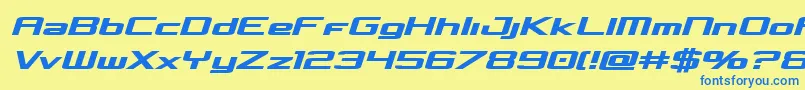 Concielianboldsemital Font – Blue Fonts on Yellow Background