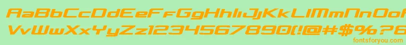 Concielianboldsemital Font – Orange Fonts on Green Background