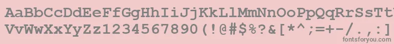 フォントCourbd0 – ピンクの背景に灰色の文字