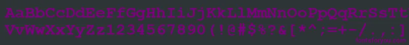 フォントCourbd0 – 黒い背景に紫のフォント