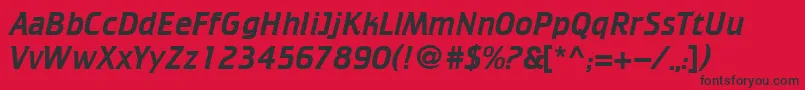 フォントCrickN – 赤い背景に黒い文字