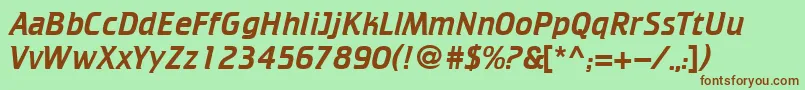 CrickN Font – Brown Fonts on Green Background