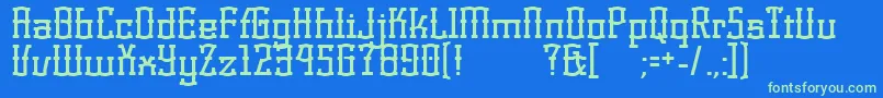 KorneuburgDisplay Font – Green Fonts on Blue Background