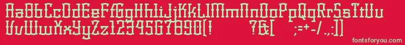 KorneuburgDisplay Font – Green Fonts on Red Background