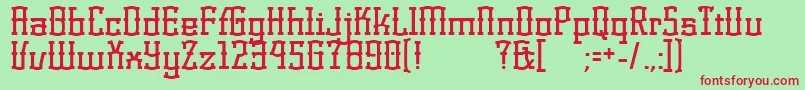 KorneuburgDisplay Font – Red Fonts on Green Background