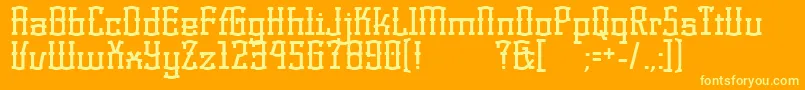 KorneuburgDisplay Font – Yellow Fonts on Orange Background