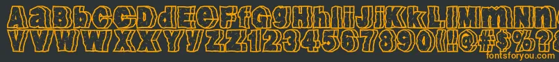 Rockfont Font – Orange Fonts on Black Background