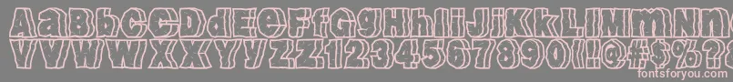 Rockfont Font – Pink Fonts on Gray Background