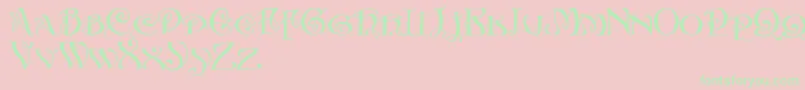 Initialswithacurl Font – Green Fonts on Pink Background