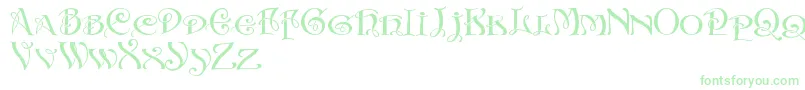 Initialswithacurl Font – Green Fonts on White Background