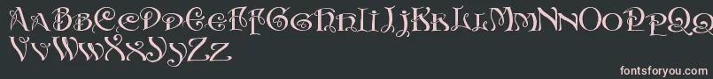 Initialswithacurl Font – Pink Fonts on Black Background