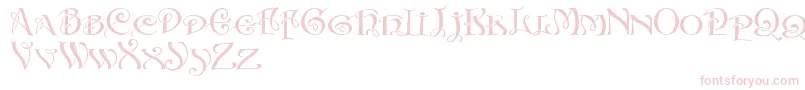 Initialswithacurl Font – Pink Fonts on White Background