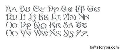 Schriftart Initialswithacurl