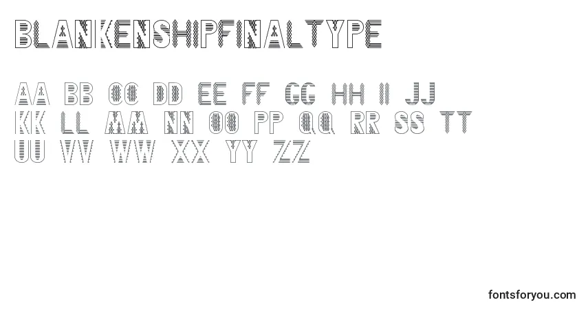 Шрифт BlankenshipFinalType – алфавит, цифры, специальные символы