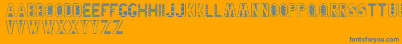 BlankenshipFinalType Font – Blue Fonts on Orange Background