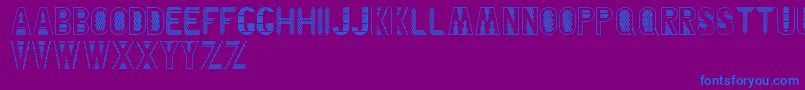 BlankenshipFinalType Font – Blue Fonts on Purple Background