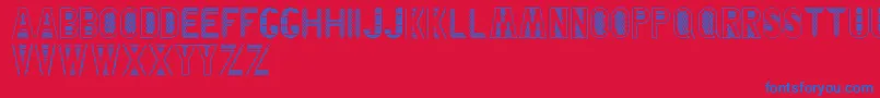 BlankenshipFinalType Font – Blue Fonts on Red Background
