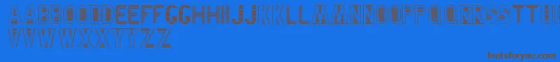 BlankenshipFinalType Font – Brown Fonts on Blue Background