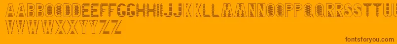BlankenshipFinalType Font – Brown Fonts on Orange Background